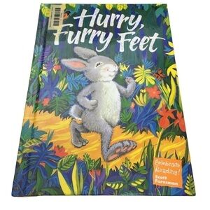 Vintage 90s Childrens Book Hurry Furry Feet Celebrate Reading Classroom Dr Seuss